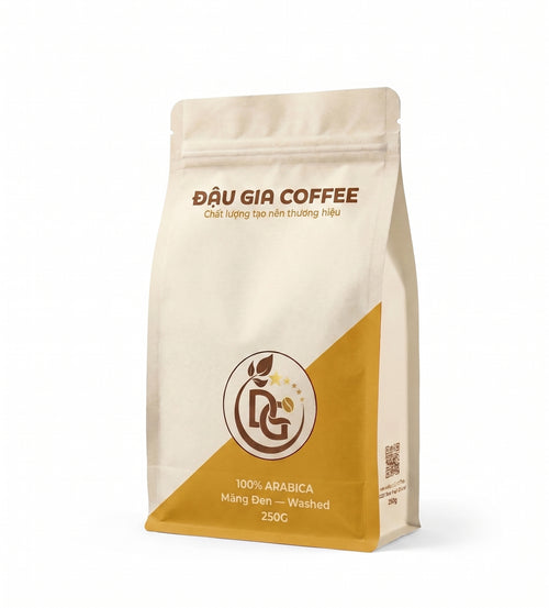 Cà phê Arabica Măng Đen sơ chế Washed - gói 250g Đậu Gia Coffee